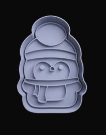 Pingüino con Gorro y Bufanda Cortador de Galletas