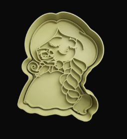 Rapunzel cute Cortador de Galletas