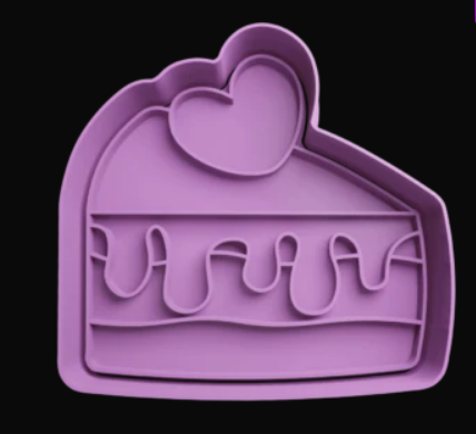 Rebanada de Pastel corazón Cortador de Galletas