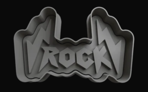 Rock Logo Cortador de Galletas