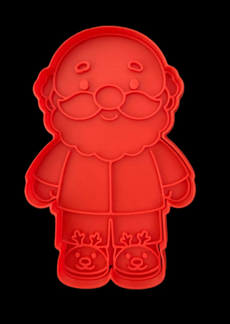 Santa con pantuflas Cortador de Galletas