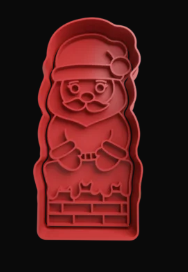 Santa en Chimenea Cortador de Galletas