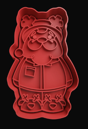 Santa en Pijama Cortador de Galletas