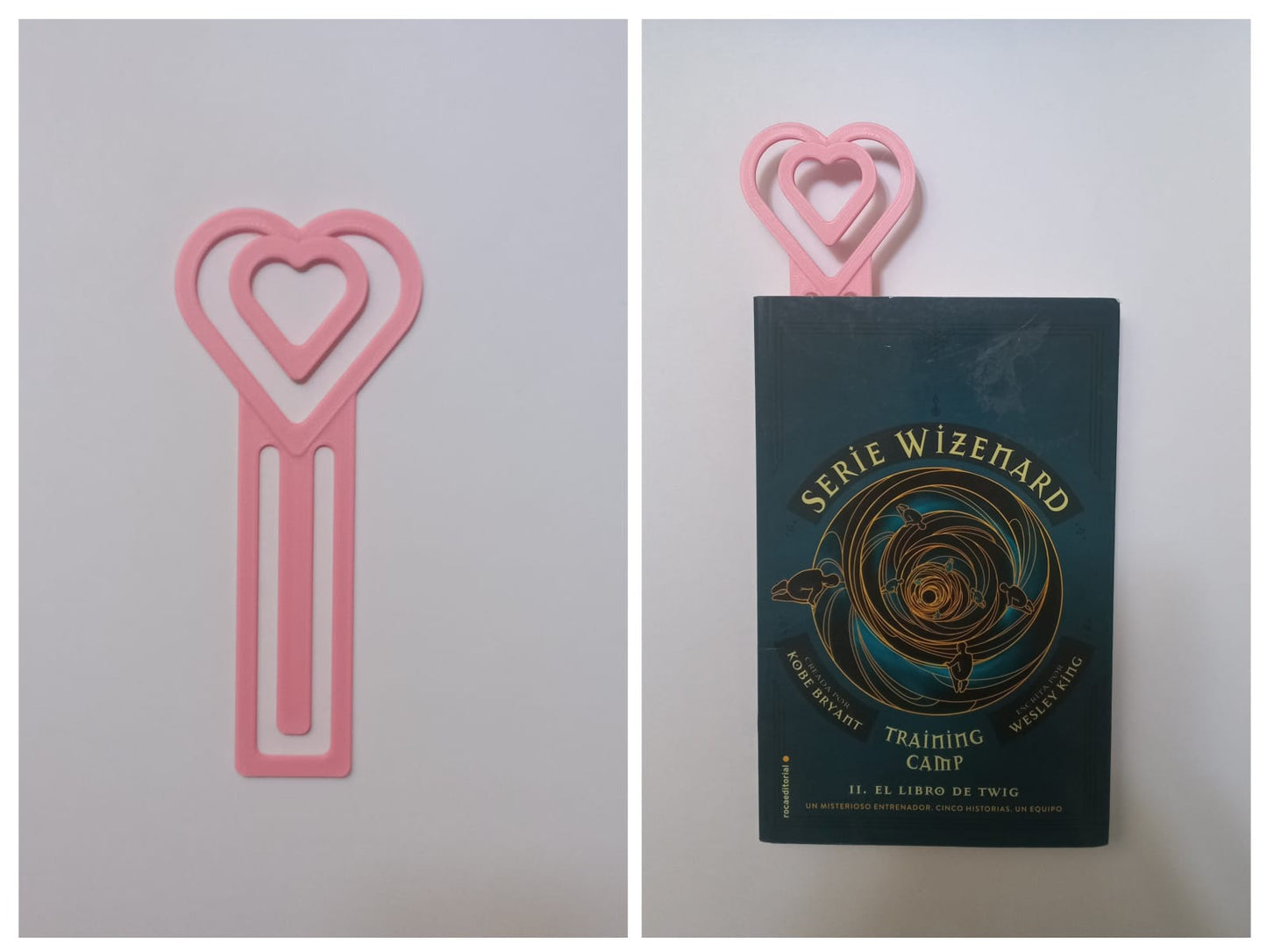 Separador de Libro corazón rosa