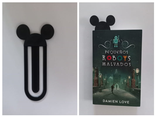 Separador de libro Mickey negro