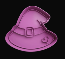 Sombrero de Bruja con corazón Cortador de Galletas