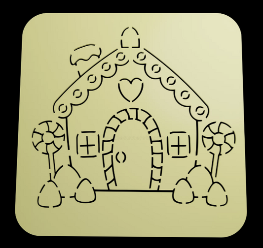 Stencil Casa de Navidad