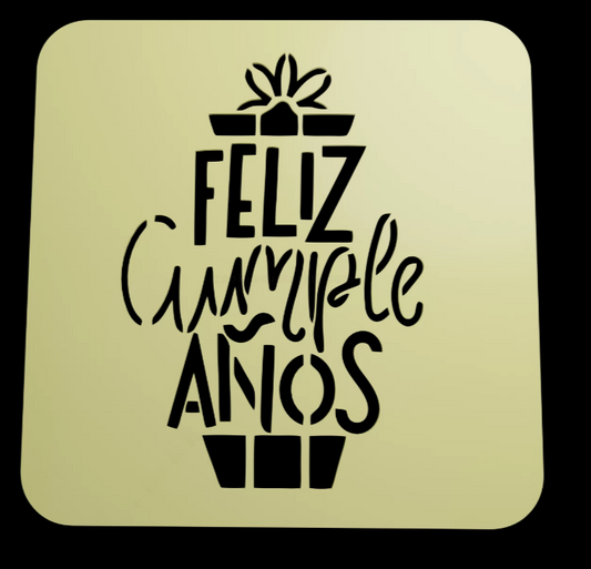Stencil Feliz Cumpleaños