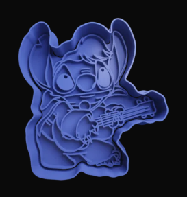 Stitch Elvis Presley Cortador de Galletas