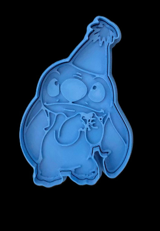 Stitch con gorro de fiesta Cortador de Galletas