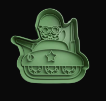 Tanque de guerra con Soldado Cortador de Galletas
