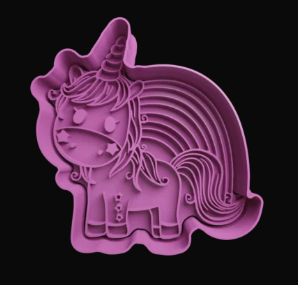 Unicornio con Arcoiris Cortador de Galletas