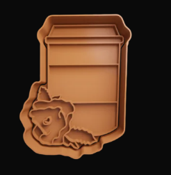 Vaso de Café con Flor Cortador de Galletas