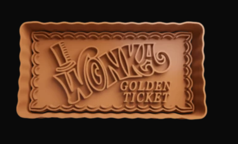 Willy Wonka Golden Ticket Cortador de Galletas