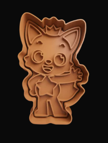 Zorro Pinkfong Cortador de Galletas
